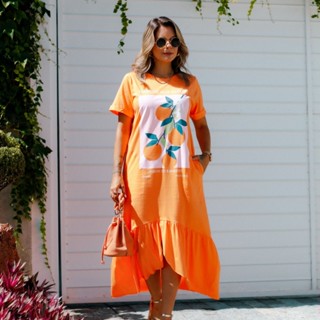 Vestido Longo de Algodão Mavie