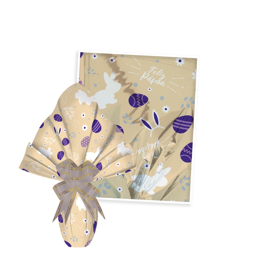 25 Sacos Express  PÁSCOA  GARDEN MARFIM Ovo Páscoa 150g a 250g - 30X30 cm  Luckyfest em Oferta na Shopee