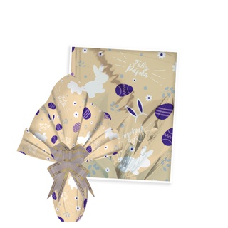 25 Sacos Express  PÁSCOA GARDEN MARFIM Ovo Páscoa 100g a 150g - 24X24 cm  Luckyfest em Oferta na Shopee