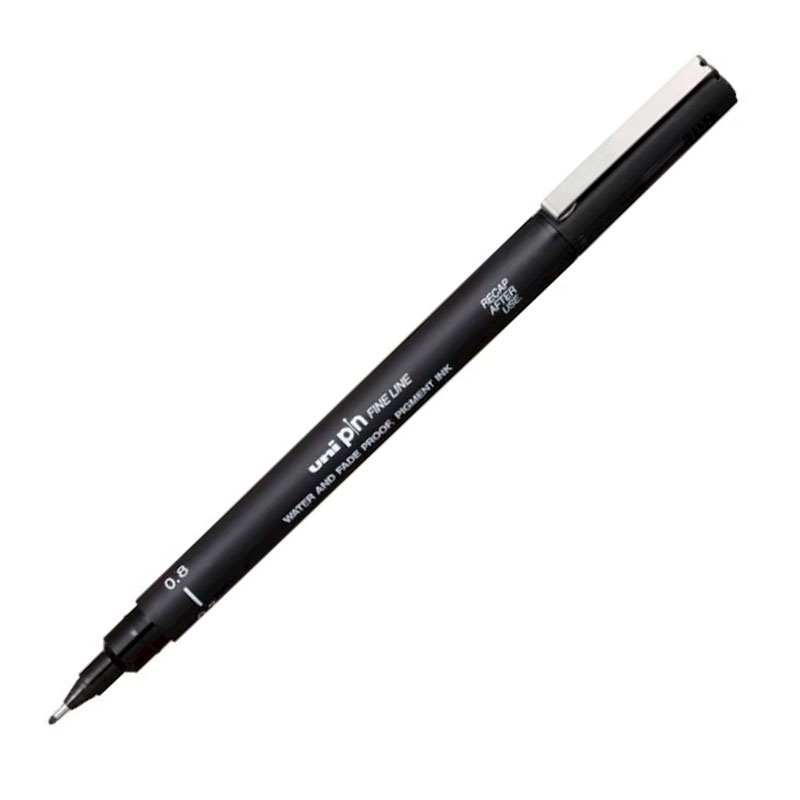 Caneta Nankin Uni Pin fine line 0.8 Preto Mitsubishi - Stationery