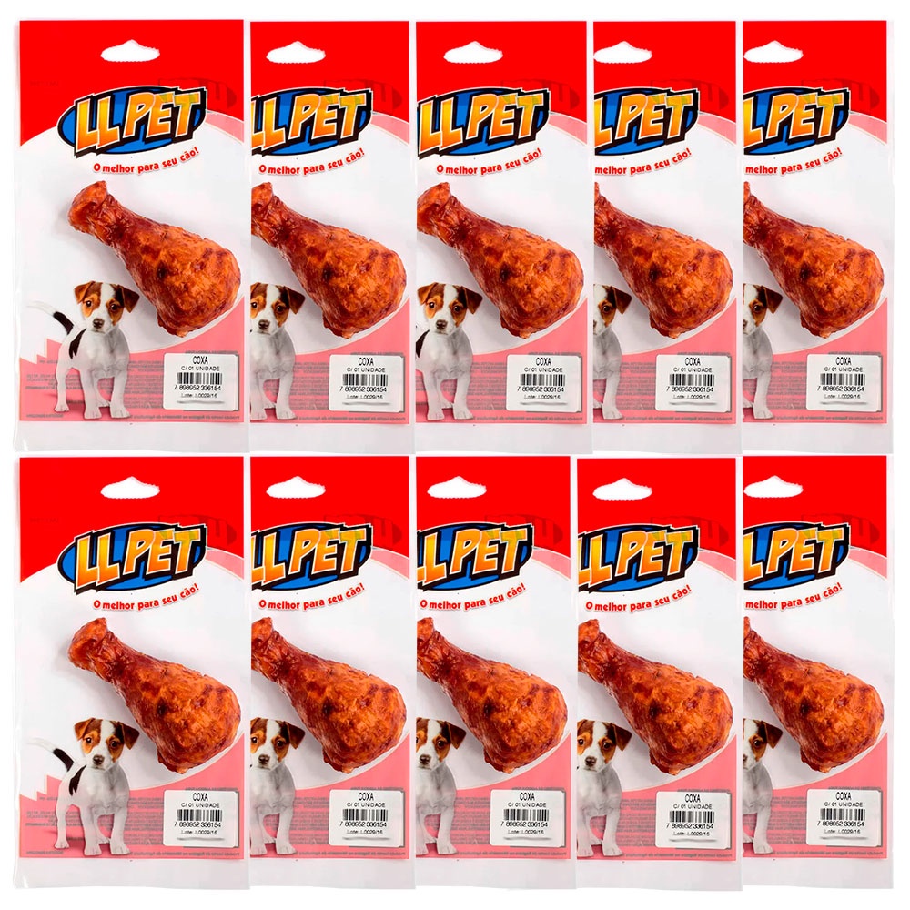 Kit 10 Un. Osso Coxa de Frango Para Cães LL Pet 1 Unidade