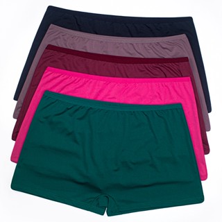 Kit De 5 Calcinha Box Feminina Confortável Shortinho Grande Empório Da Roupa