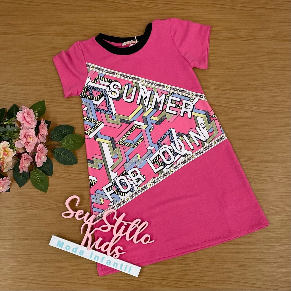 Vestido Petit Cherie Cápsula Rosa Geometric