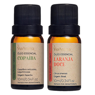 Óleo Essencial De Copaíba+ Laranja Doce 100% Puro Via Aroma em Oferta na Shopee