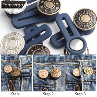 FOREVERGO Jean Botão Extensor De Cintura Para Roupas De Ganga De Ajuste De Bricolagem T8U8
