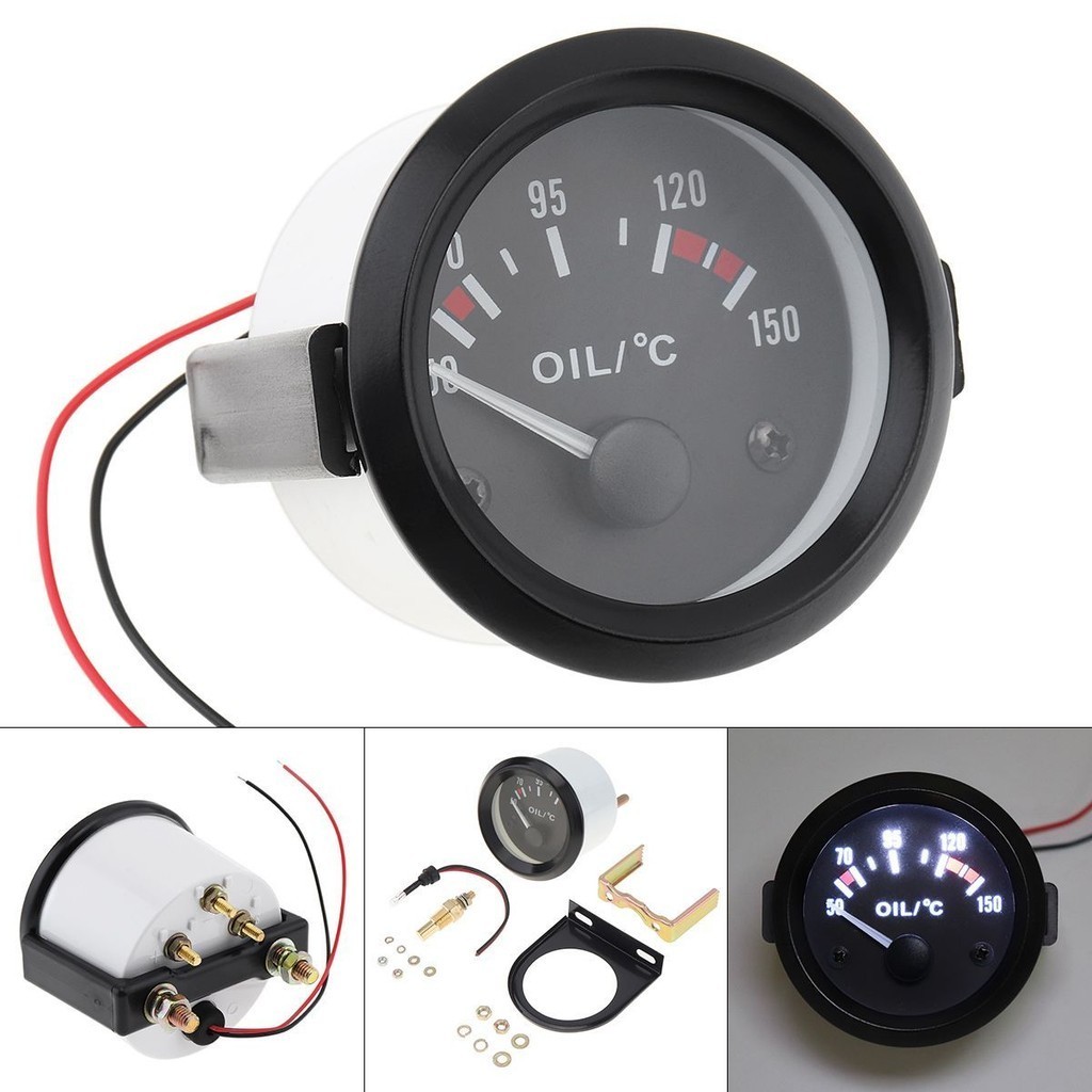 Medidor Universal De Temperatura De Óleo Para Carros De 2 Polegadas 52mm 12V 50-150 Celsius LED Elétrico Com Sensor em Oferta na Shopee