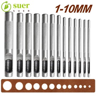 SUER1YE Perfurador De Furo De Cinto 1-10MM Artesanato Acessórios De Costura De Couro Puncher Aço Carbono em Oferta na Shopee