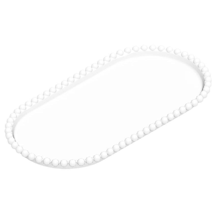 Bandeja Esfera Acrílica Durável Oval - Cristal - 25x13cm - 1 unidade - Rizzo - Rizzo em Oferta na Shopee