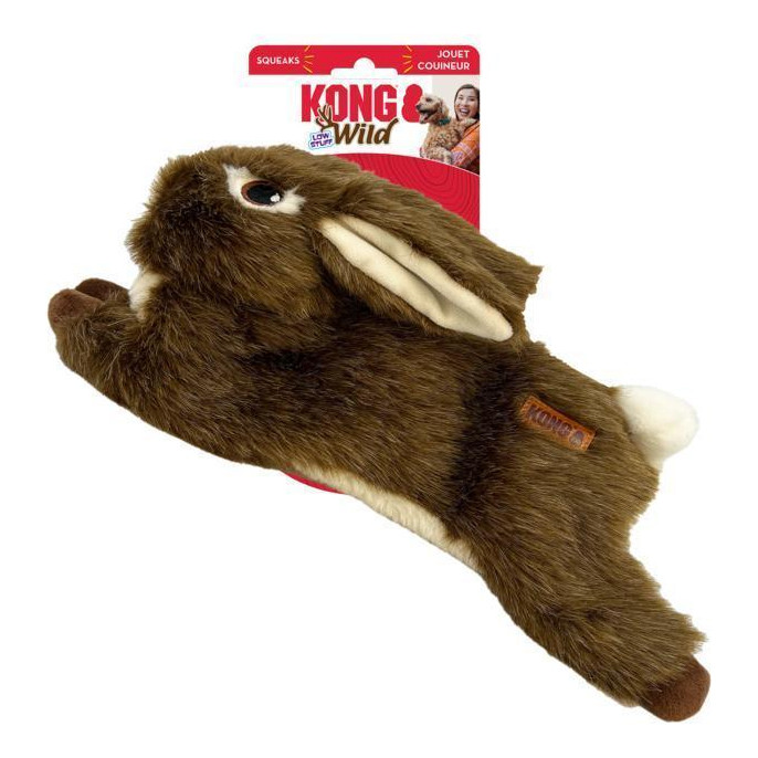 Coelho De Pelúcia Kong Wild Low Stuff Médio Para Cachorro