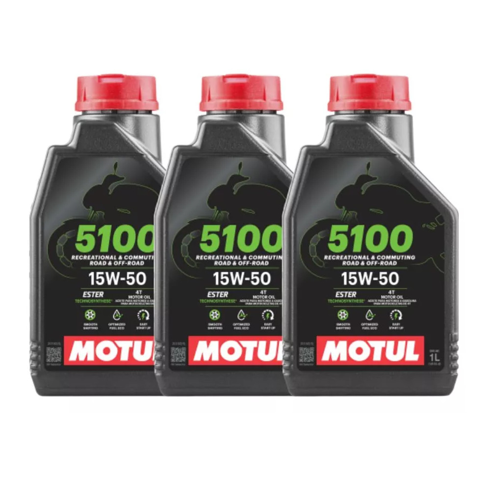 KIT 3 OLEO MOTUL 5100 4T 15W50 em Oferta na Shopee