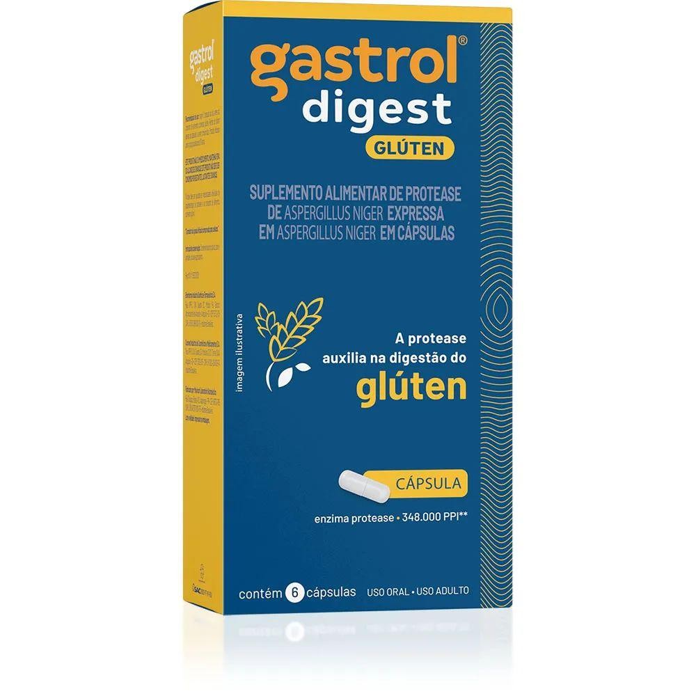 Suplemento Alimentar Gastrol Digest Glúten com 6 Cápsulas em Oferta na Shopee