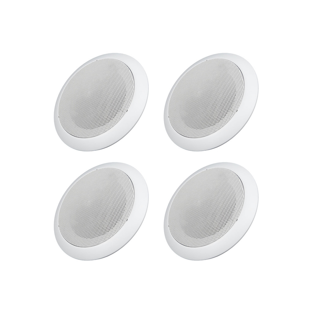 Kit 4 Base Arandela de Teto Plastico Fiamon Para Alto Falante 6" Gesso