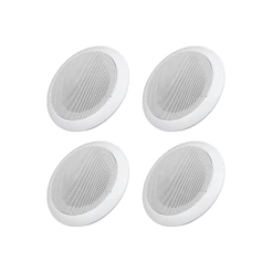 Kit 4 Base Arandela de Teto Plastico Fiamon Para Alto Falante 6" Gesso