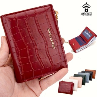 Bolsa Carteira Feminina De Moedas Com Zíper Pequena, Padrão Pedra, Fechadura De Cartão De Crédito em Oferta na Shopee