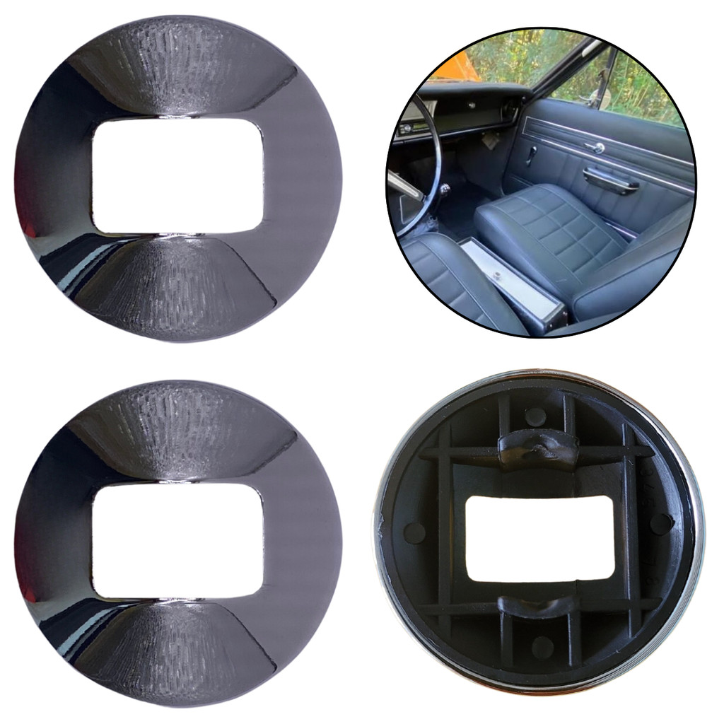 PAR EMBLEMA ROSETA MAÇANETA INTERNA OPALA CHEVETTE ATE 1981 METAL COM FIXADOR