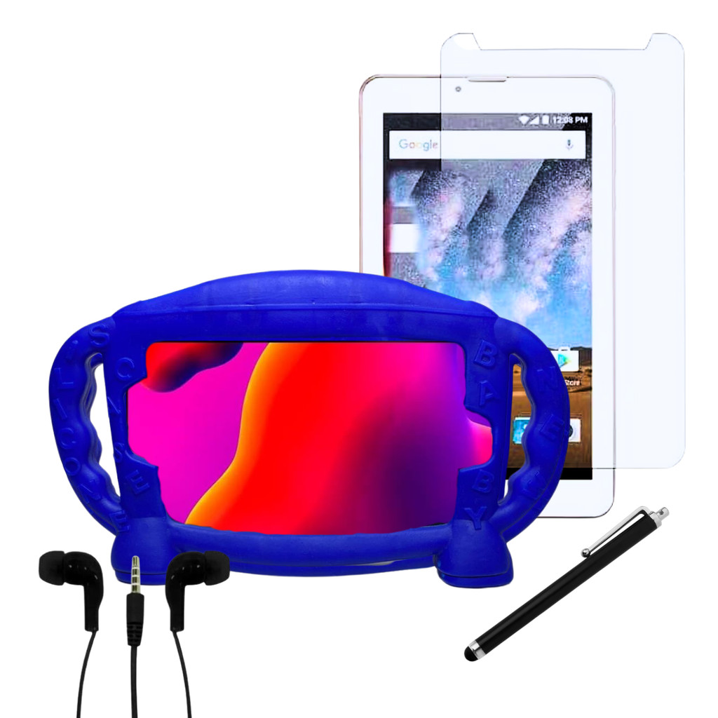 Capa emborrachada + Pelicula + Caneta Fone p/ Tablet Positivo Twist Tab+