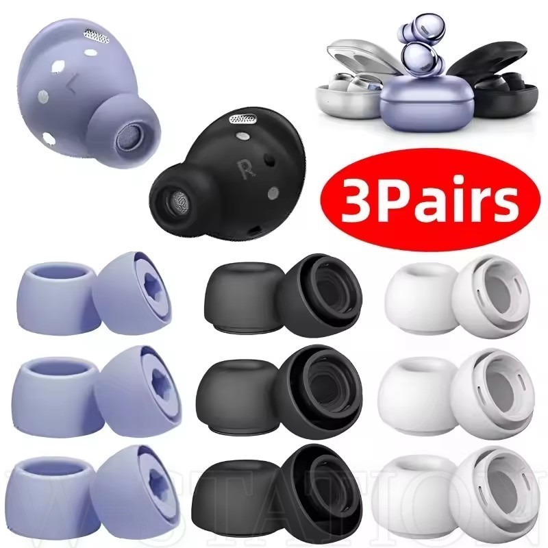 3 Pares De Fones De Ouvido Bluetooth Tampões De Silicone-Compatível Com Samsung Galaxy Buds Pro-Capa Protetora De Fone S