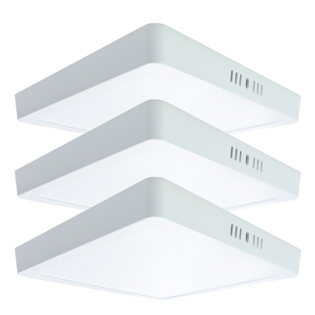 Kit 3 Painel Plafon Quadrado Sobrepor Led 25w Bivolt Branco Frio em Oferta na Shopee