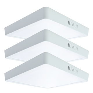 Kit 3 Painel Plafon Quadrado Sobrepor Led 25w Bivolt Branco Frio em Oferta na Shopee