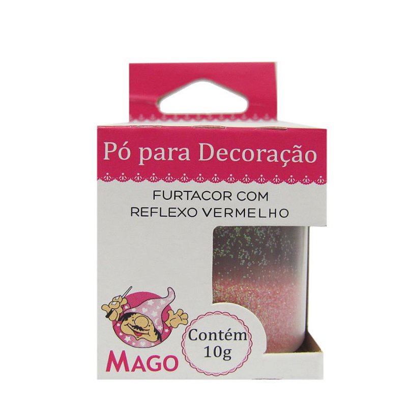 Pó para decoração furtacor com reflexo Vermelho 10g Mago - Food & Beverages