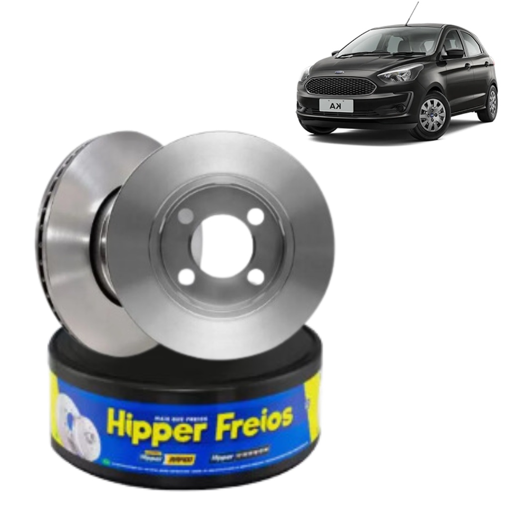Par Disco Freio Ventilado Ford New Fiesta Sedan Ka 2013 2014 2015 2016 2017 2018 2019 2020 2021 em Oferta na Shopee