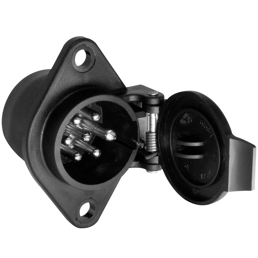 Tomada Elétrica 7 Polo Fêmea 24 Volts ENGATCAR 001313 - Spare Parts and Accessories for Vehicles