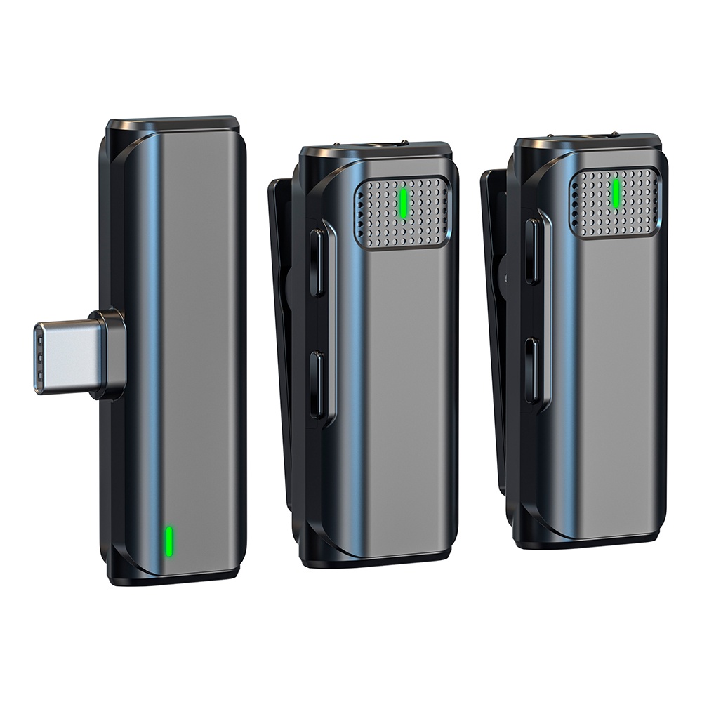 Microfone de Lapela Vimai V8-C-2 p/Dispositivos Usb-C Preto - Audio