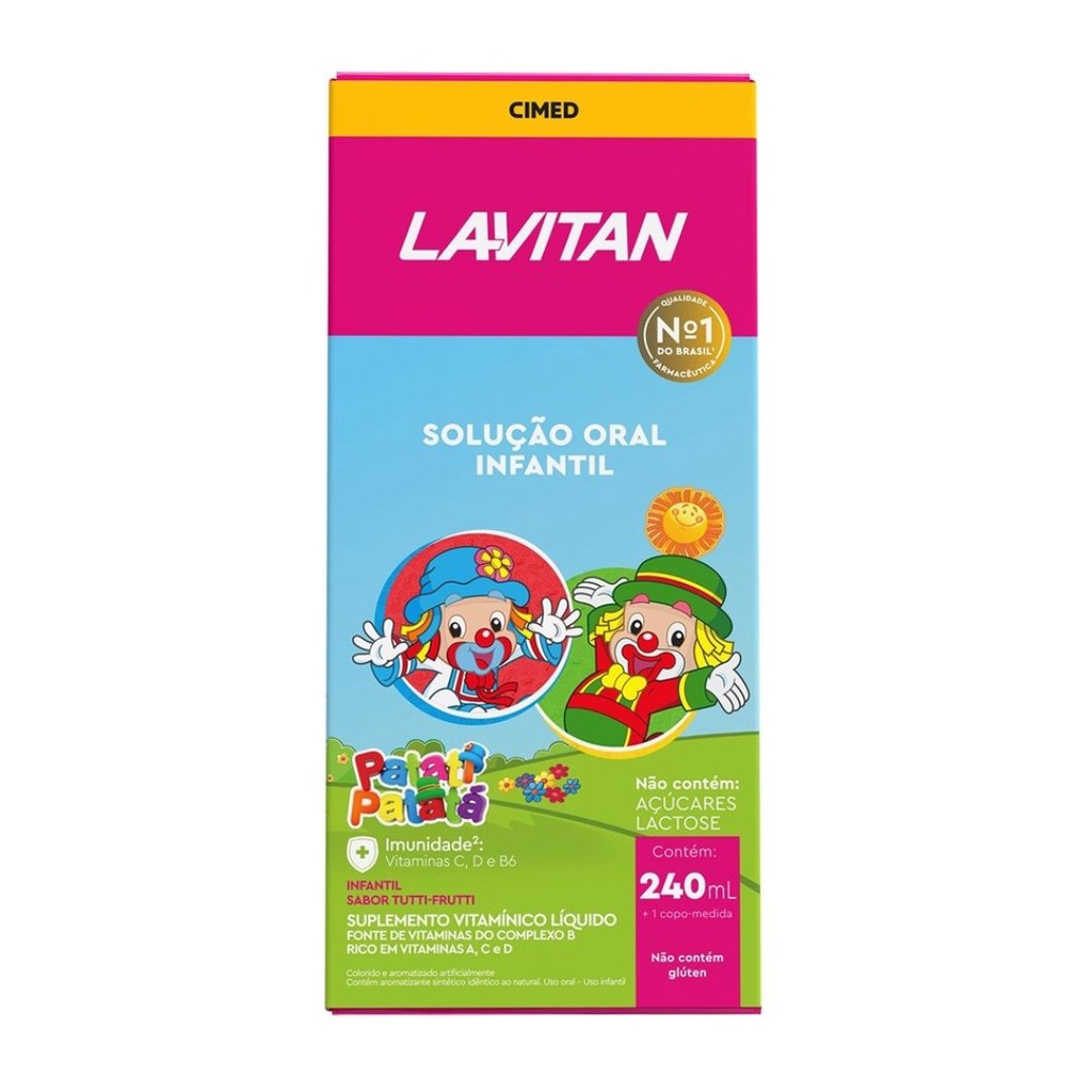 Lavitan Kids Solução Oral Sabor Tutti-Frutti Cimed 240ml em Oferta na Shopee