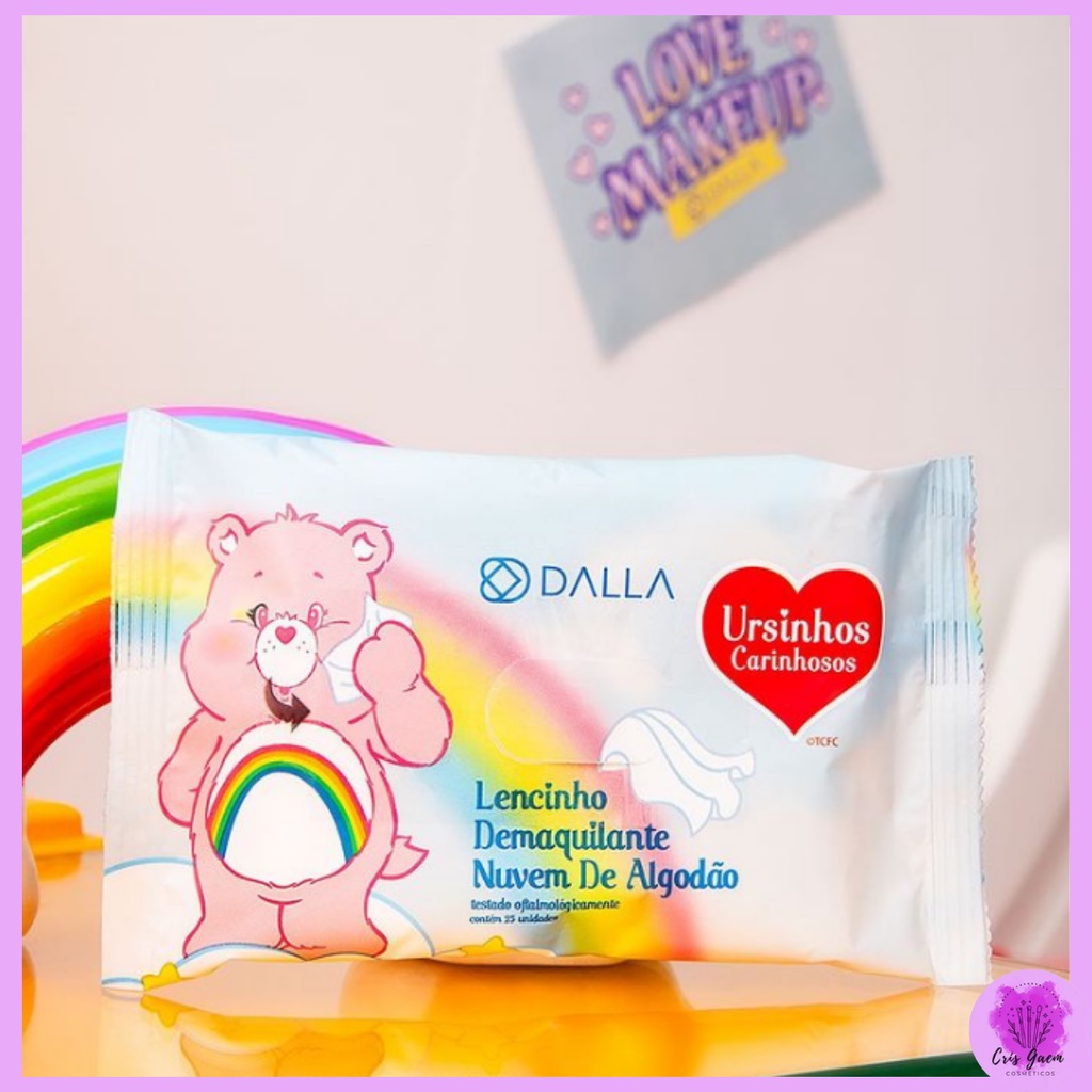 Lenço Demaquilante Nuvem de Algodão Ursinhos Carinhosos - Dalla