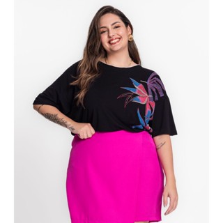 Blusa Feminina Plus Size Florida Secret Glam Preto
