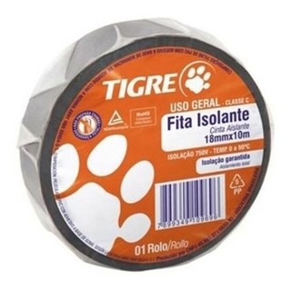 Fita Isolante Tigre Uso Geral 20m C/10unidades