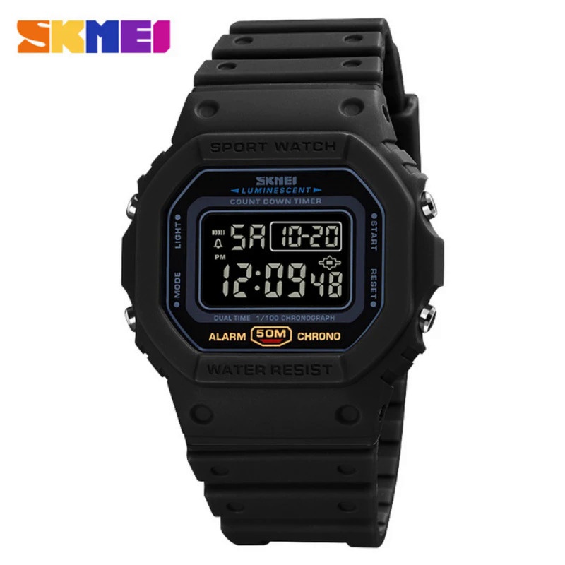 SKMEI 1628 Luxuoso Relógio Digital Militar Retro Esportivo À Prova D'água