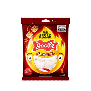 Marshmallow Tubo Branco Para Assar 220G Docile