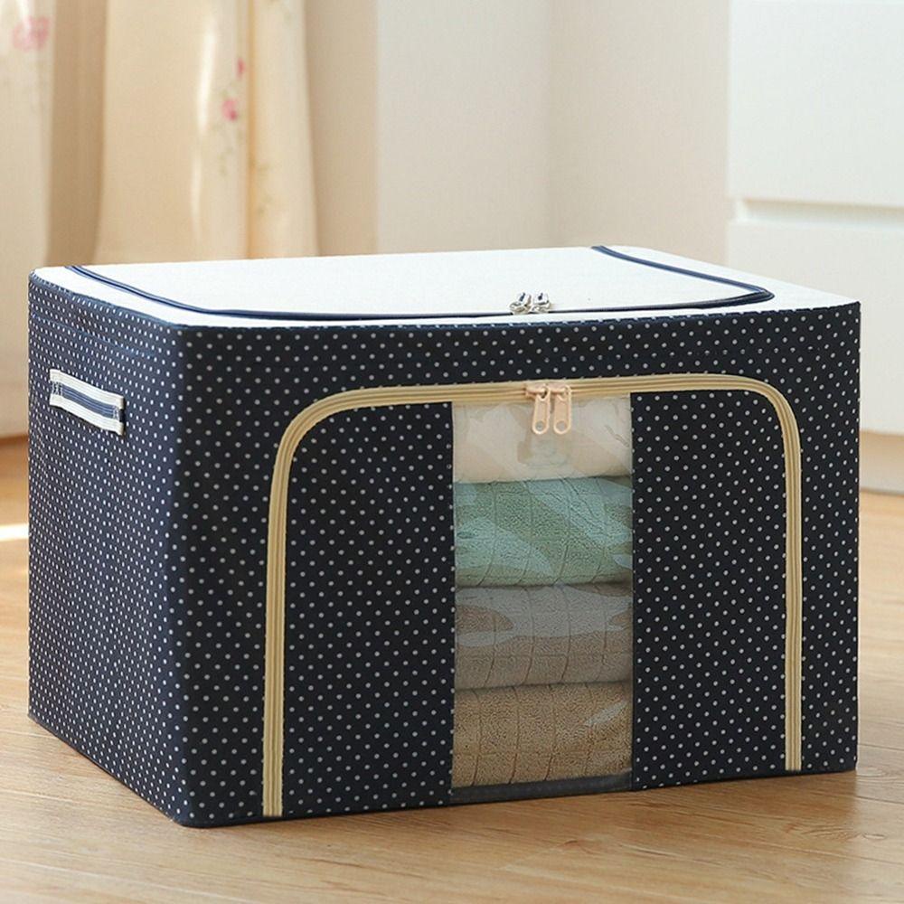 Organizador Multiuso Caixa Organizadora De Guarda Roupa Flexivel Com Ziper 50x40x30cm Gran...