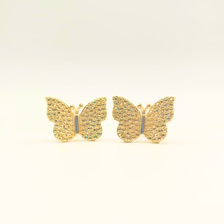Brinco Borboleta Cravejada Amoeto Banhado a Ouro 18K