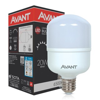 Lampada Led Bulbo T 20W Bivolt E27 6500K Luz Branca Avant