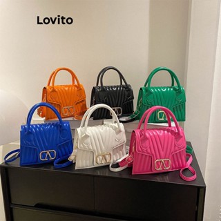 Lovito Bolsa Pequena de Ombro Básica para Mulheres LFA04020 (Branco/Azul/Preto)