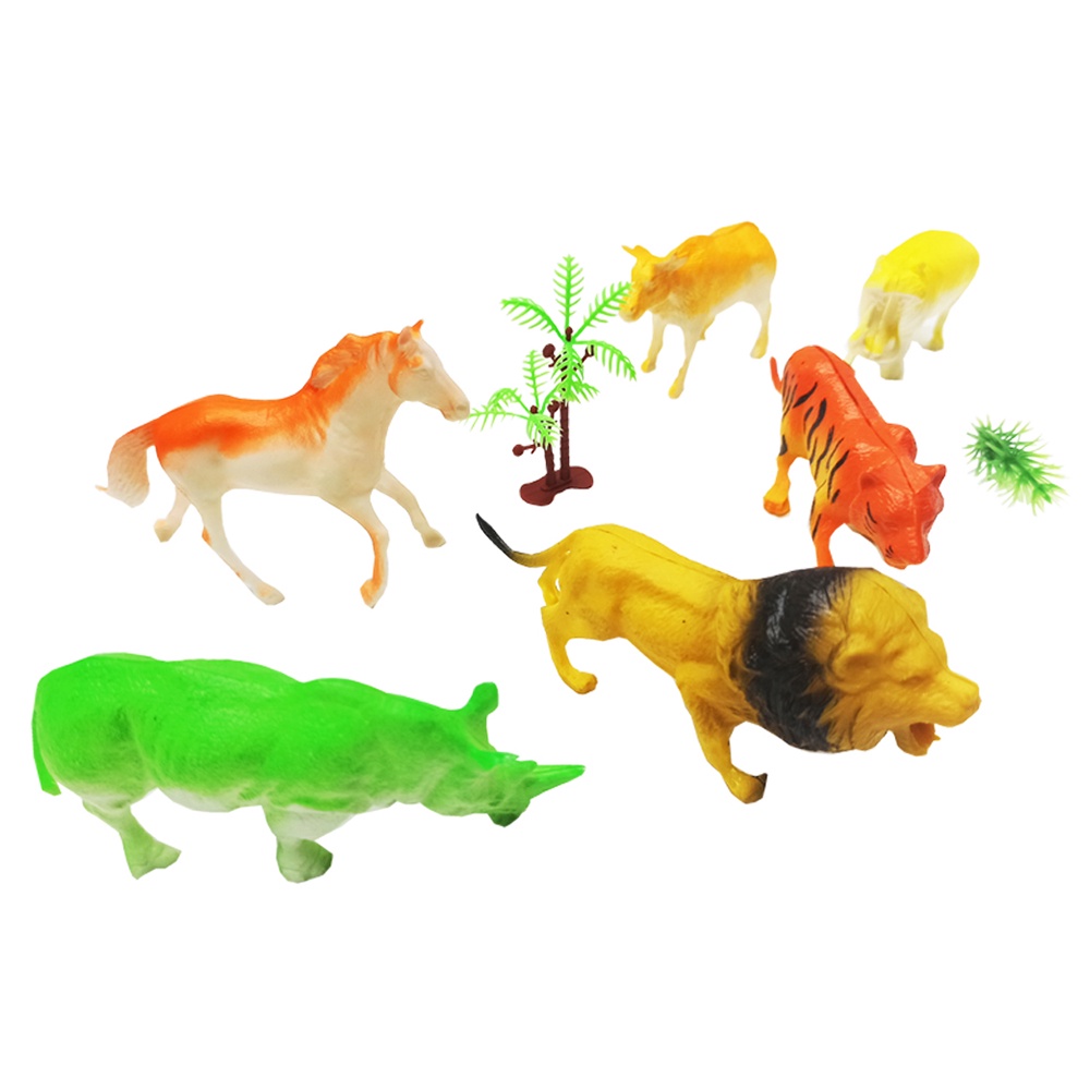 Miniaturas Animais Fazenda Floresta de Plástico Brinquedo Modelo Pequeno em Oferta na Shopee