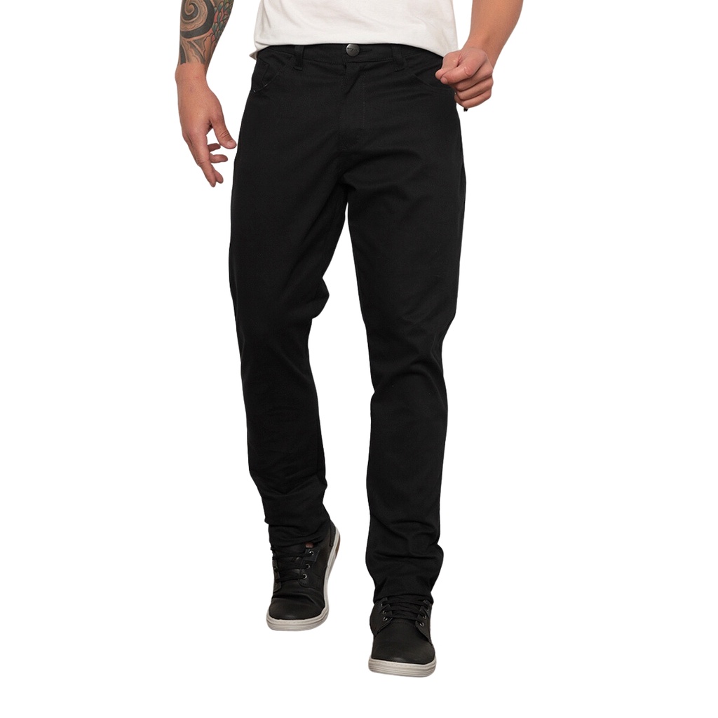 Calça Masculina Sarja Preta Básica Modelo Casual Premium em Oferta na Shopee