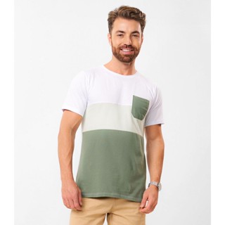 Camiseta com Bolso Masculina Select Branco