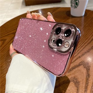 Capinha Luxo TPU Galvanizado Glitter Para iPhone 14 13 12 11 Pro Max XS XR X 8 7 Mais 12 13