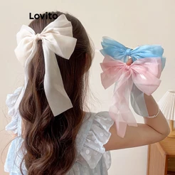 Lovito Tiara Simples de Laço para Mulheres LFA06177 (Branco/Rosa/Azul)