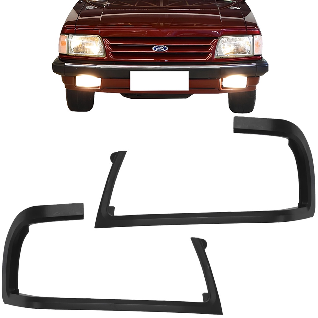 Par Moldura Aro do Farol Del Rey Belina 1985 a 1991 Pampa Até 1997 Preto em Oferta na Shopee