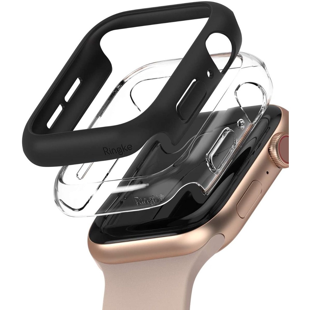 Capa Capinha Apple Watch 6 /se/5/4 (40mm) Ringke - 2xunids - Transparente/Preto
