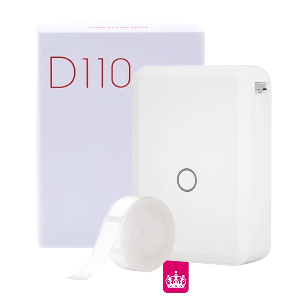 Impressora de Etiquetas Niimbot D110 Portatil Recarregavel + 1 Rolo de Etiquetas em Oferta na Shopee