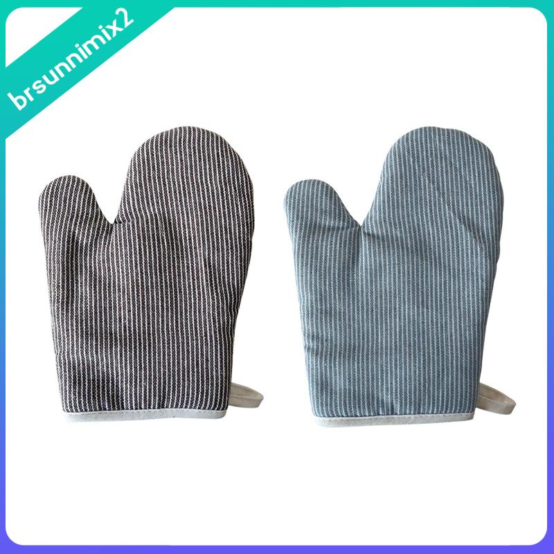 [Brsunnimix2] 1 Par De Luvas De Cozinha Mitts Anti-Derrapante Fácil De Usar Suporte De Pote Duráveis Forno Resistentes Ao Calor Para Churrasqueira De Cozimento