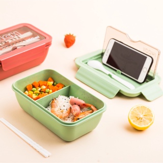 Pote De Marmita Lunch Box 2 Camadas 1100 ml Com Talher - Allmini em Oferta na Shopee