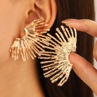 Moda Girassol Em Forma De Girasóis Brincos De Ouro Cor Para Mulheres Metal Prata Estilo Exagerado Festas De Aniversário