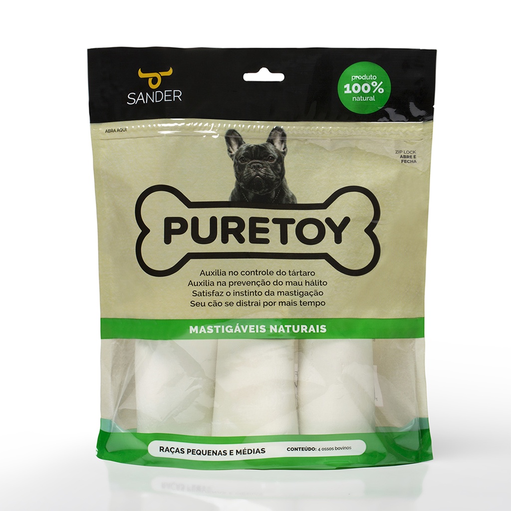 KIT Mastigáveis para Cães Puretoy Raça Peq/Med  3" 4" com 4 Unidades - Pets