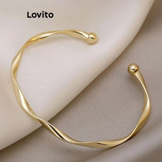 Lovito Pulseira Casual Simples Aberta Mobius Versátil Bestie Couple Para Mulheres LFA09649